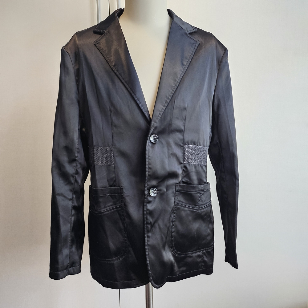 💙 Jack & Jones Mario Jacket Black Satin Outerwear